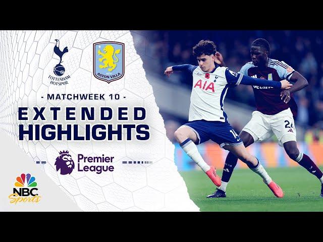 Tottenham Hotspur v. Aston Villa | PREMIER LEAGUE HIGHLIGHTS | 11/3/2024 | NBC Sports