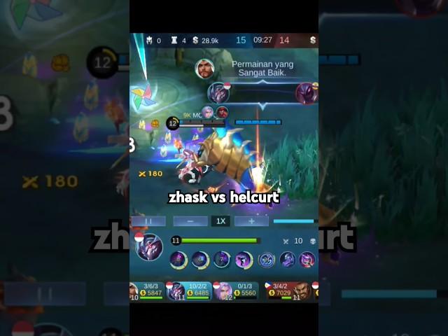 zhask explane vs helcurt #mobilelegends #mlbb #zhaskbestbuild #zhask #shorts