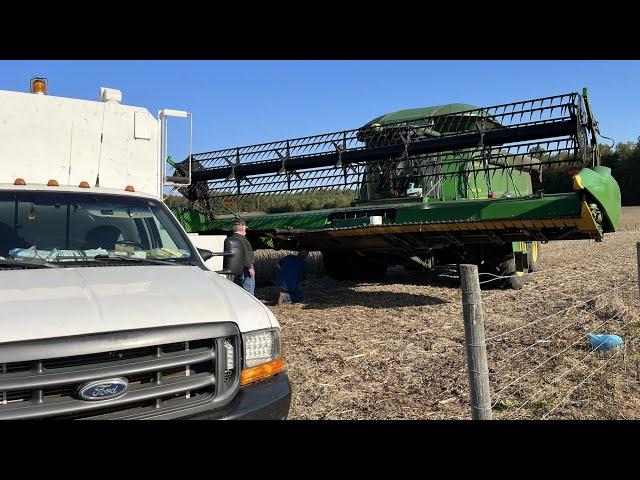 The Soybean Header Got DESTROYED - Harvest Field Repair