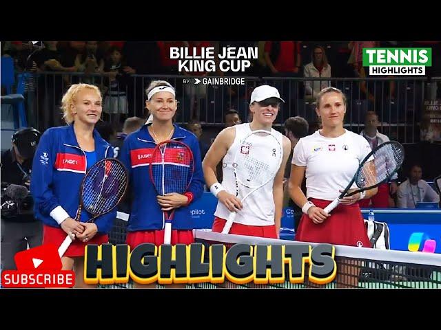 Swiatek/Kawa vs Bouzkova/Siniakova Highlights | Billie Jean King Cup 2024