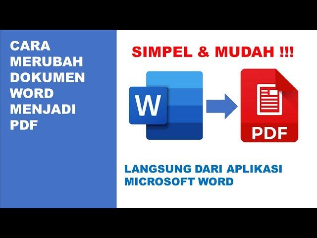 CARA MERUBAH WORD KE PDF