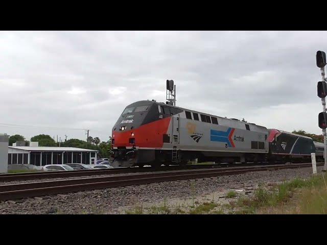 Amtrak 161 PHASE I Plus Northeast Regional Amfleet On Two Amtrak Trains By Boynton Beach 7-11-24