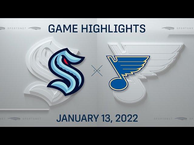 NHL Highlights | Kraken vs. Blues - Jan. 13, 2022