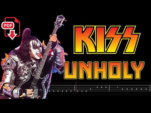 KISS - Unholy (Bass Tabs | Notation) @ChamisBass #kissbass #basstabs #kissband