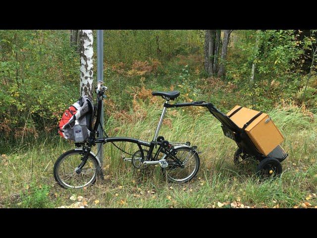 Brompton and Burley Travoy bicycle trailer