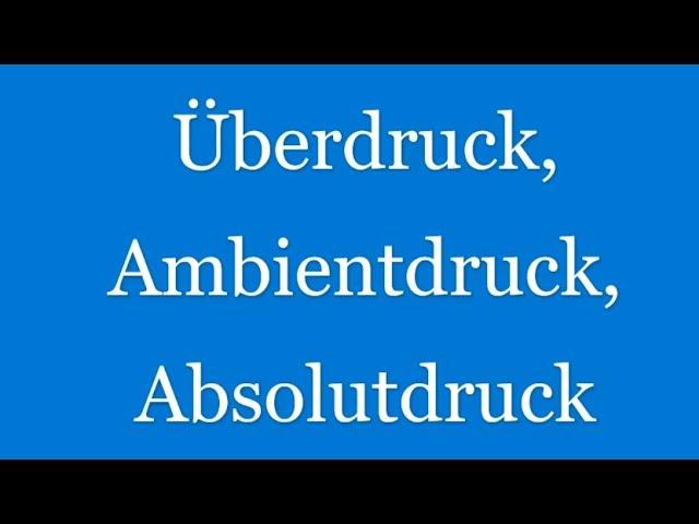 Überdruck