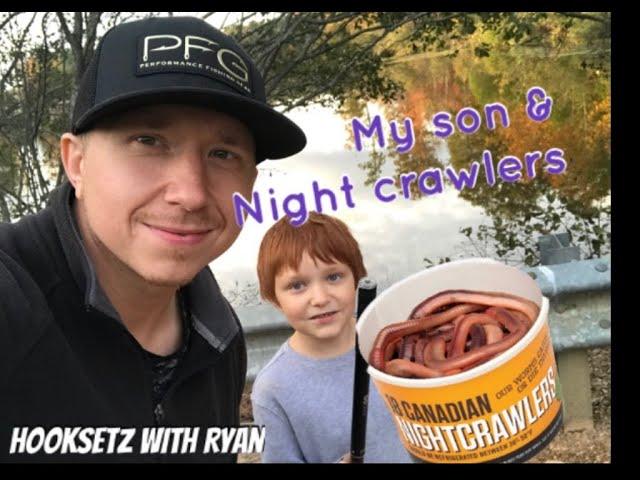 Fishing with night crawlers