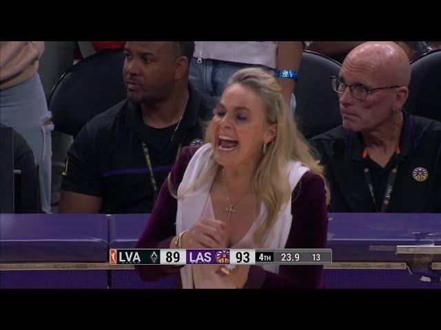 BECKY HAMMON EJECTED With 20secs Left After 2nd Technical! WNBA Los Angeles Sparks vs Las Vegas Aces