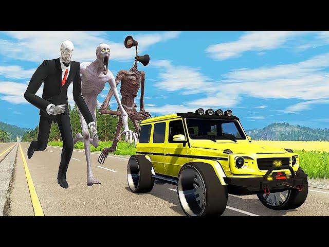 Escape From The Shy Guy (SCP-096), Slender Man, Siren Head - Beamng Drive | TrainWorld