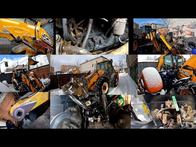 Видео процесс ремонта экскаватора погрузчика JCB 3CX за 2 недели!