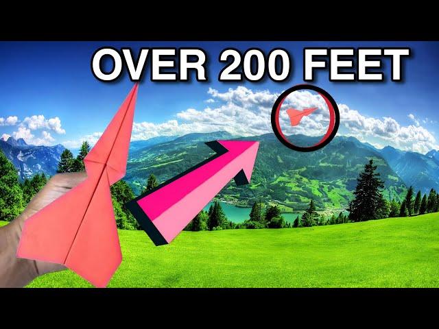 OVER 200 FEET !! HOW TO MAKE PAPER PLANE THAT FLY FAR #viral #airoplane #papercraft