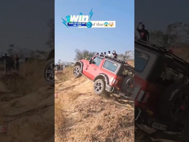 stunt offroadingMahindrathar king kafila #10millionviews #tharlover #satyamkashyap426 🪐