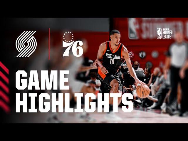 Portland Trail Blazers 97, Philadelphia 76ers 95 | Summer League Game Highlights | July 15, 2024