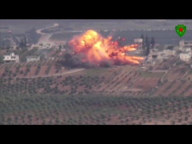 Direct ATGM hit: Kurdish female fighters destroy invading Turkish Leopard 2 tank in Afrin region