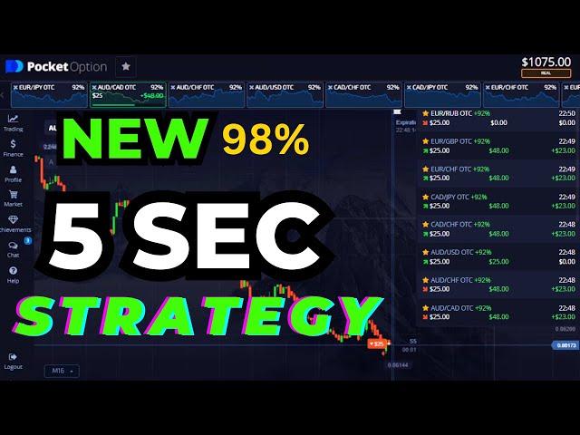 Pocket Option 5 Second Strategy 2023 | Highly Profitable