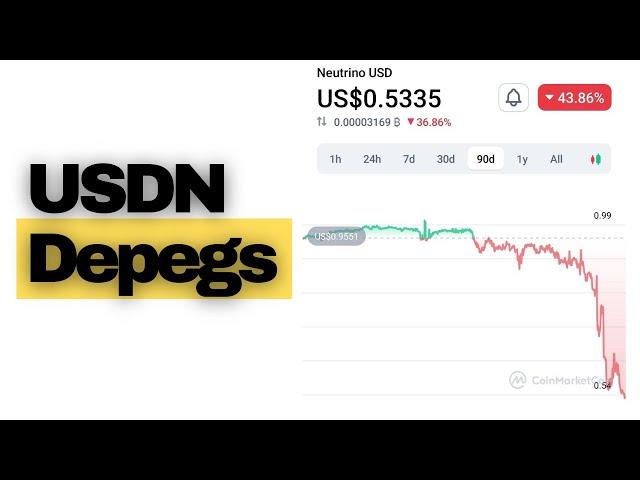 USDN Depegs Another Stable Coin Degens Neutrino USD