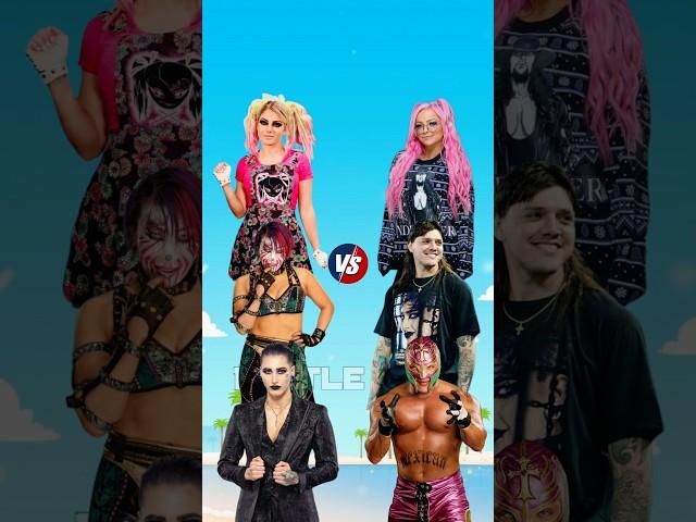 Liv Morgan, Rey Mysterio And Dominik Mysterio vs Rhea Ripley, Alexa Bliss, Asuka  #shorts