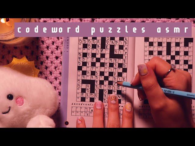 ASMR CODEWORD Puzzles  1 HOUR   Close Whispering  Cozy & Relaxing  For Sleep