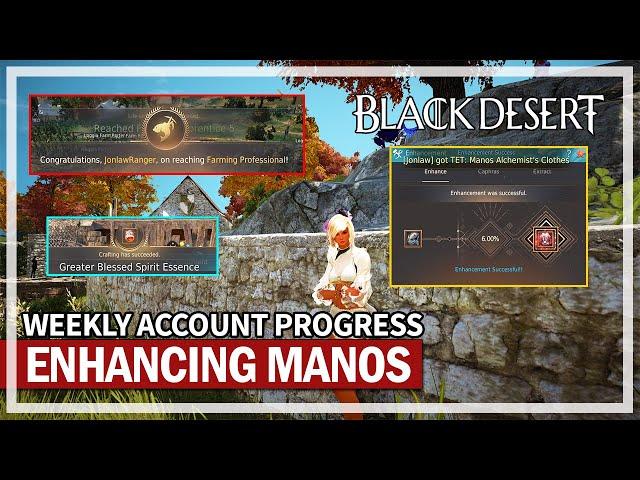 Enhancing Manos Alchemy Clothes & What I'm working on | Black Desert