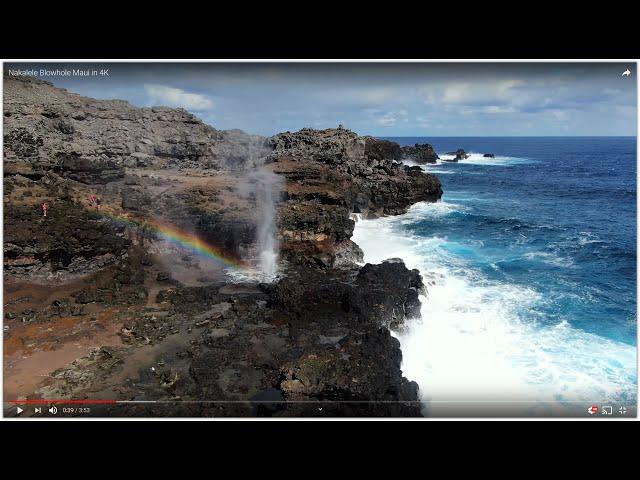 Nakalele Blowhole Maui in 4K