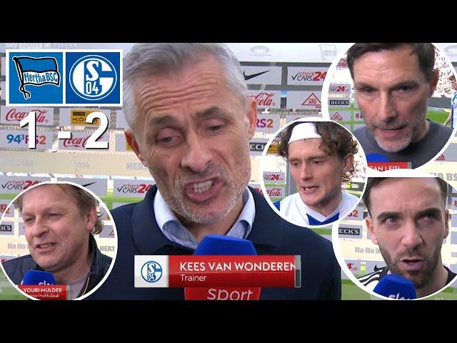 Kees Van Wonderen Leitl  Mulder Karaman Interview Nach Dem Spiel Hertha 1 vs 2 Schalke 08/03/2025