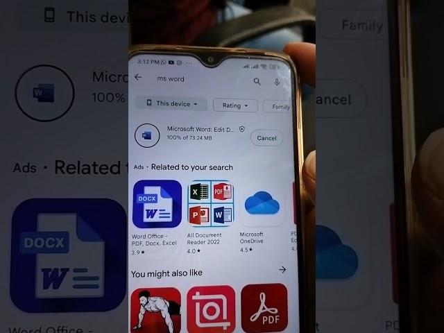 How to install MS Word in Android Mobile Phones | MS Word in Mobile