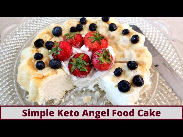 Simple Keto Angel Food Cake (Nut Free And Gluten Free)