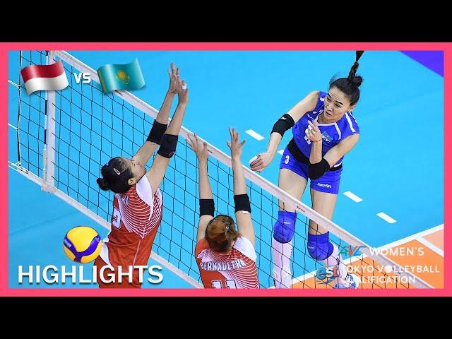 Indonesia vs Kazakhstan | Highlights | Jan 08 | AVC Women's Tokyo Olympic Volleyball Qualification