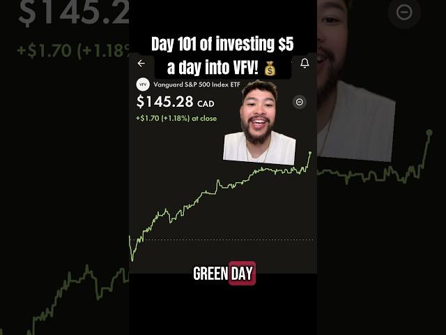 Day 101 of investing $5 a day into VFV! #investing #shorts