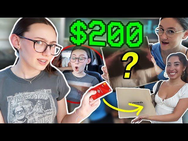 GIVING MY FRIENDS $200 TO BUY ME VINYL RECORDS… (vlog + haul)