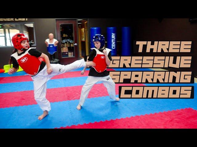 3 Aggressive Sparring Combos for Taekwondo | W1 Taekwondo