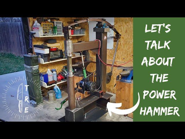 Homemade Power Hammer Walk Around and In Use | Knife Maker