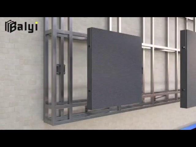 Outdoor Front Service LED Display Screen Wall Mounted Installation
