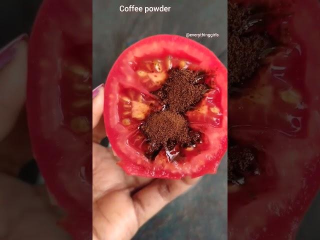 Tomato coffee scrub for Glowing skin Removal suntan in 5 minutes #short #ytshorts #tanremoval #100m