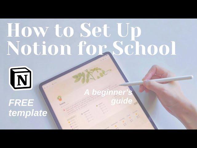 how to set up notion for school | FREE template + a beginner's guide