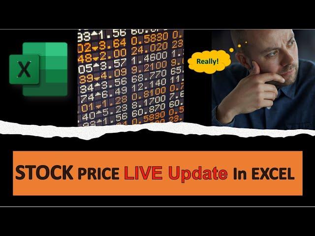 STOCK Price Live Update in EXCEL| Learn STOCK| Office 365