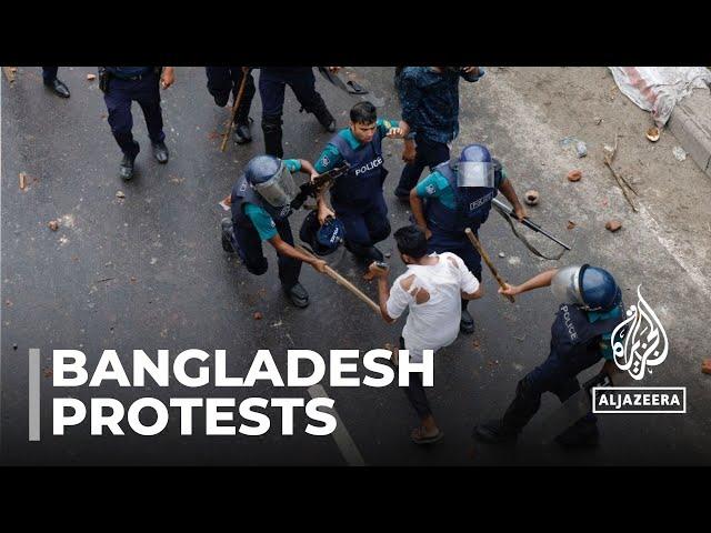 Bangladesh police clash with protesters calling for PM resignation