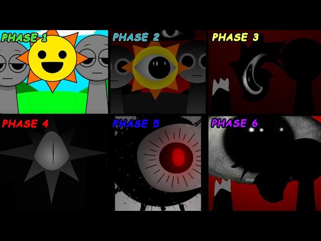 Phase 1 VS Phase 2 VS Phase 3 VS Phase 4 VS Phase 5 VS Phase 6 in Incredibox Sprunki