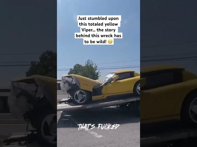 Riding Up to a Destroyed Dodge Viper  What Went Wrong?#SupercarFail#ViperCrash#CarSpotting#Crazy