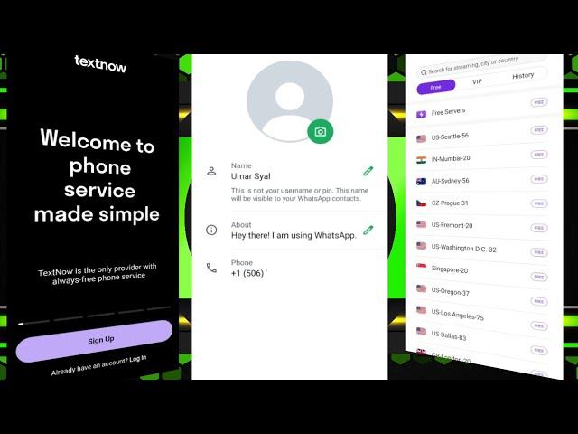  TextNow & 2ndLine Signup Fix | Free VPN Method | Unlimited WhatsApp Latest Method 2024! 