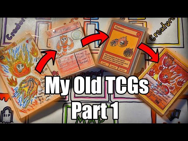 MY OLD HOMEMADE TRADING CARD GAMES!! (Part 1)