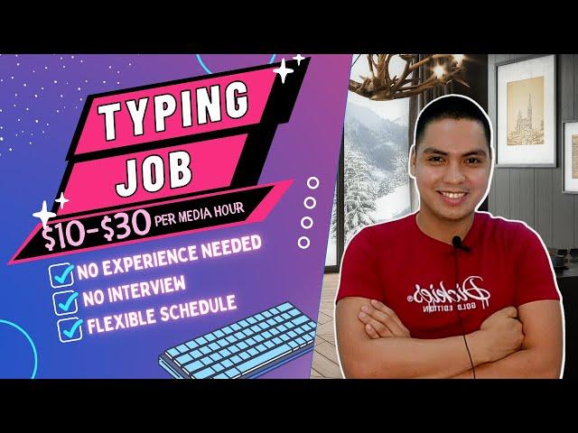 Typing Job From Home | Audio Transcription | Earn $10-$30 Per Audio Hour!