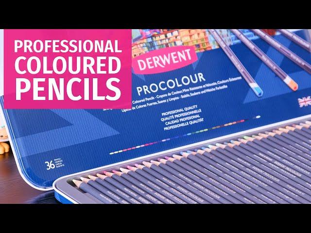 Unboxing and Swatching Derwent Procolour Pencils Set of 36.