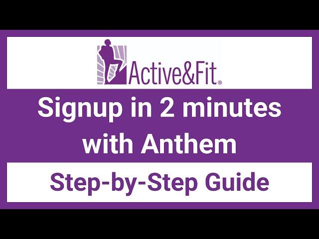 How To Sign Up For Active & Fit Direct | Anthem