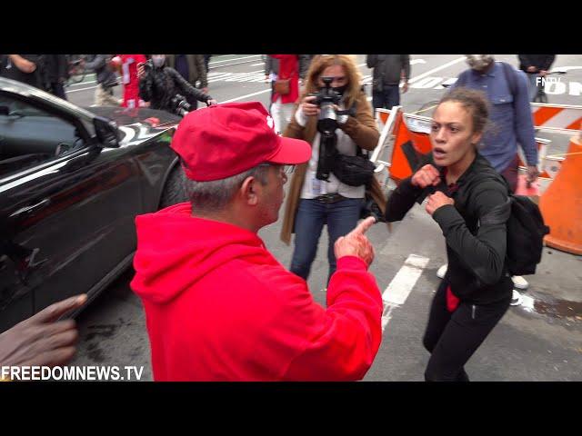 MAGA Brawls with 'Antifa', Eggs Thrown at Giuliani