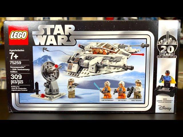 LEGO Star Wars 2019 Snowspeeder - 20th Anniversary Edition Review! Set 75259!