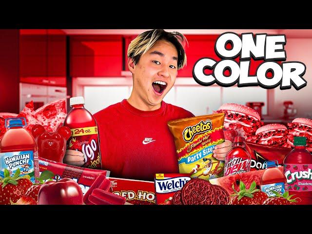 Eating Only ONE Color of Food for 24 Hours (RED)