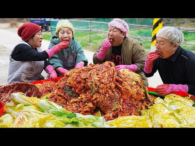 Kimchi-making day with the whole family!! & a special meal!