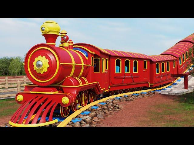  Let's HELP the TRAIN - The TRAIN Wheel Fell off - Choo choo train kids videos