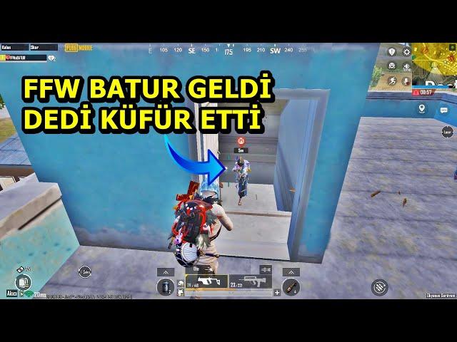 FFW BATUR GELDİ DEDİ KÜFÜR ETTİ ! BATUR GAME SOLO VS SQUAD PUBG MOBİLE